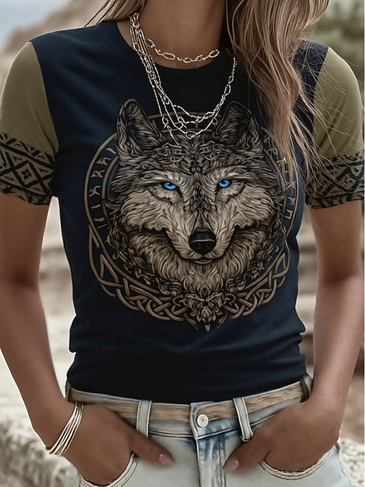 Women's T Shirt Print Graphic Paisley Vintage Stylish