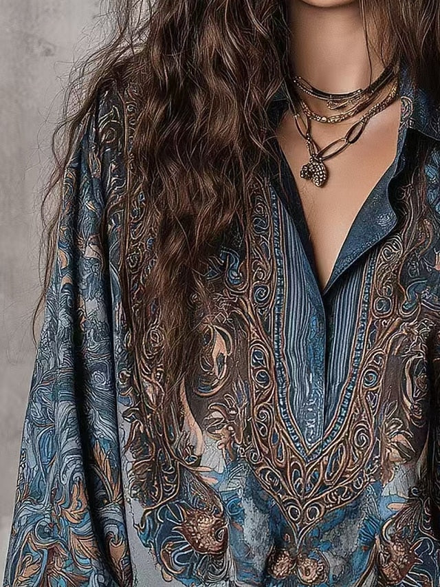 Women's Shirt Casual Shirt Paisley Vintage Stylish Classic