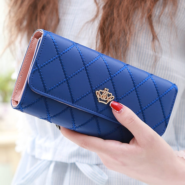 Gold Crown - Wallet Pink Emblem Women's with Quilted