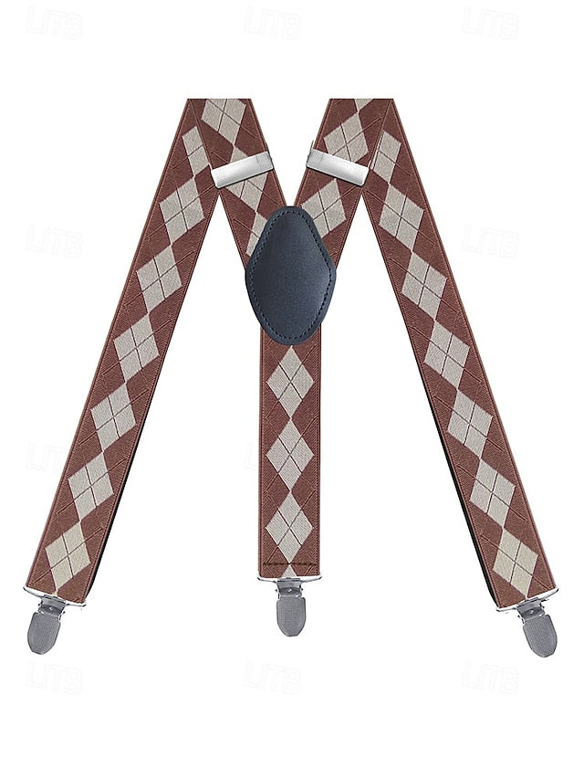 Suspenders Argyle Men's Clip-On Classic – Pattern