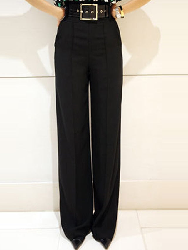 Women's Dress Work Pants Wide Leg Pants Trousers Full