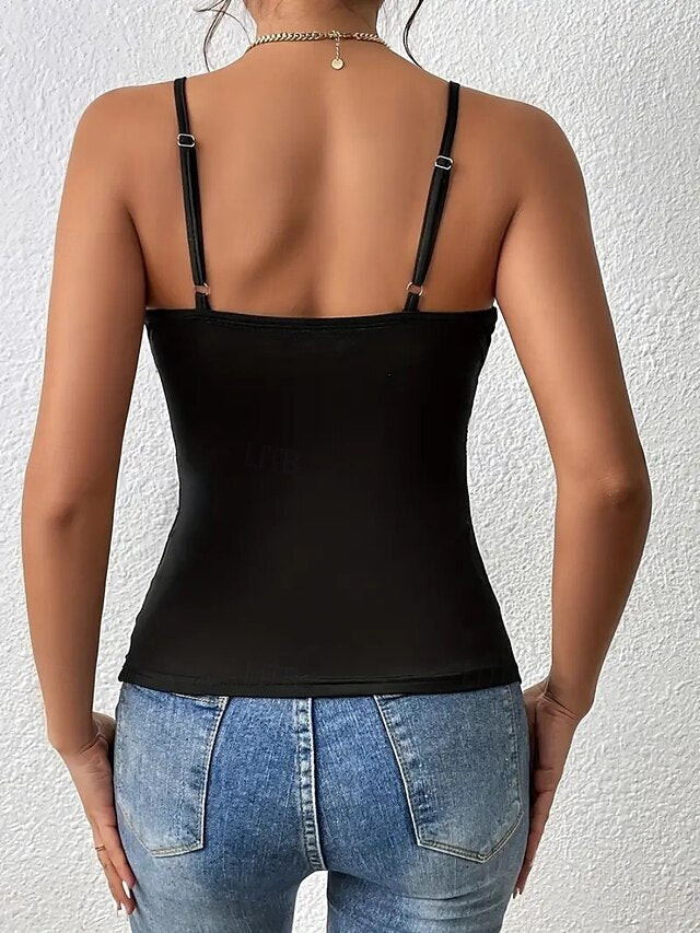 Women's T Shirt Tank Top Sleeveless Shirt Tee Top Solid
