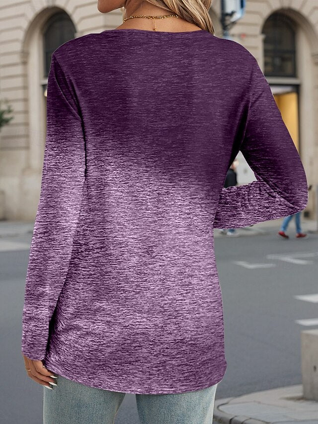 Valentine Women's Heart T Shirt Casual Regular Tops  Print