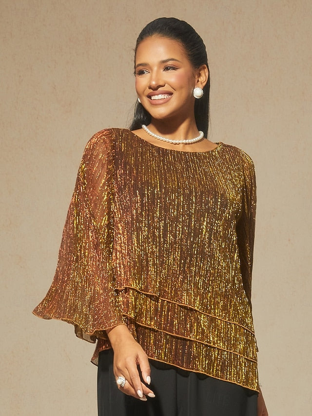 Women's Blouse Dressy Tops Flowy Tops Chiffon Tops Sequins