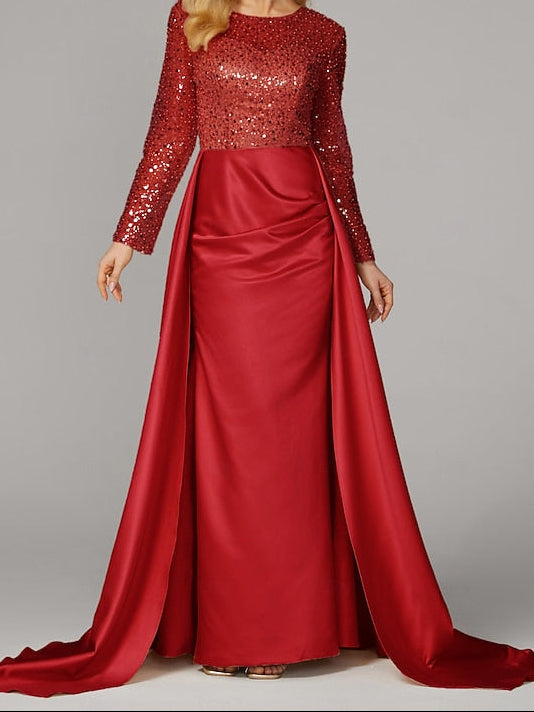 Dress Gown Elegant Floor Carnival Masquerade Mermaid Evening