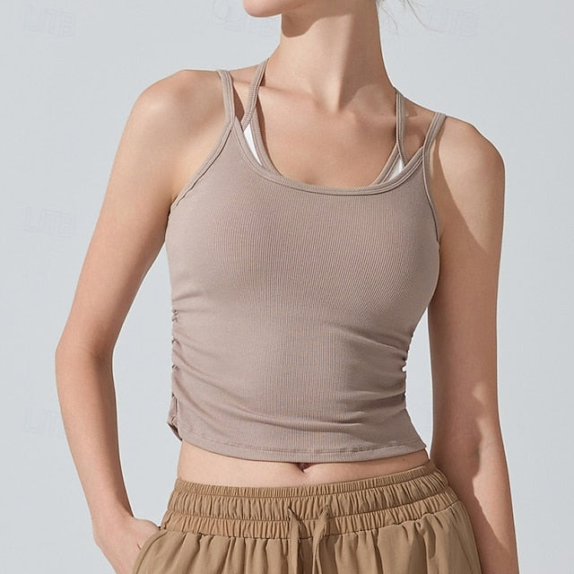 Women's Solid Colored Tank Top Sport Top UV Protection