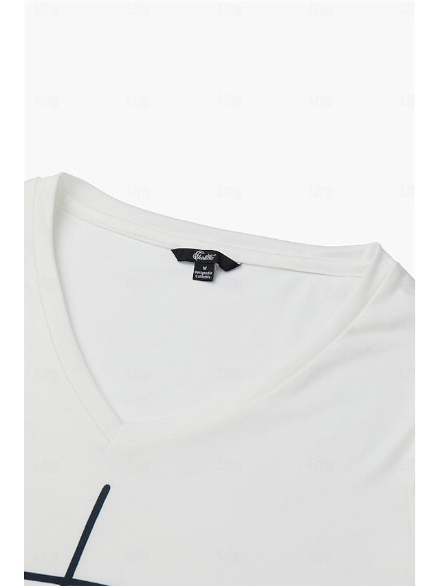 Women's T shirt Tee Black White Gray Graphic Letter Print