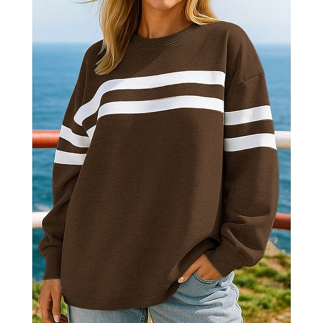 Women's Pullover Sweatshirt Casual Tops Long Sleeve Top
