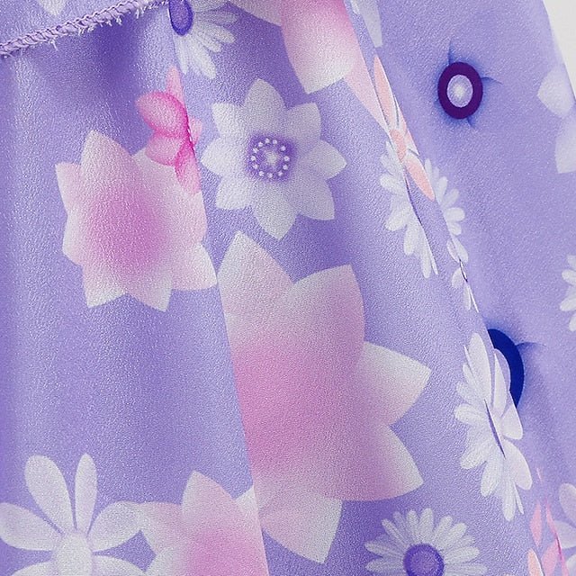 Princess Encanto Isabela Flower Madrigal Dress Girl Fairytale