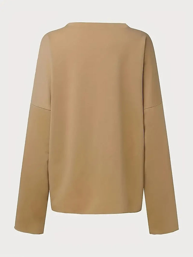 Women's Oversized Sweatshirt Pullover Cotton Blend Letter