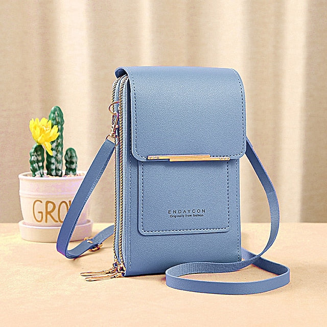 Sac à bandoulière pour téléphone portable, portefeuille pour femme, porte-monnaie