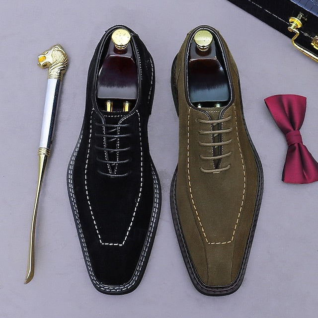 Shoes Genuine Leather Men's - Suede Cowhide Classic Derby