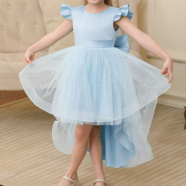 Girls' Kids Color Girl Flower Dress Party Solid