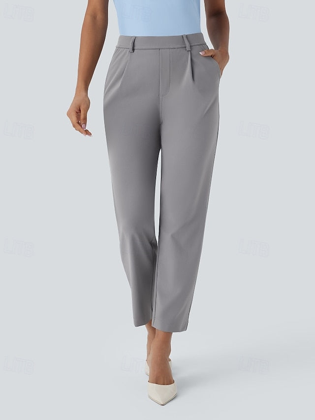 Women's Dress Pants Streetwear Casual Full Length Natural