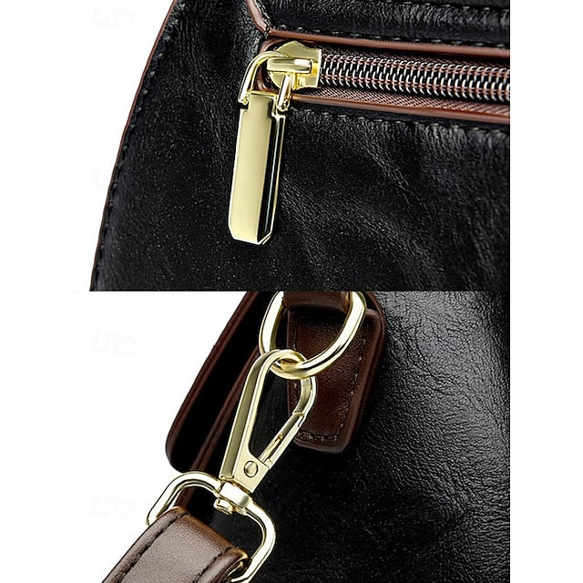 Floral – Faux Vintage Engraved Handbag Leather Women's