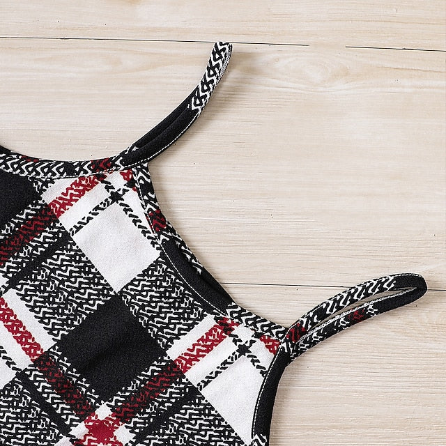 Color Block Pieces Long Girls' Suits Set Dress Kids 2