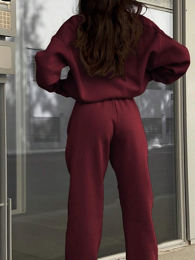 Women's Two Piece Sets Tracksuit Pants Sets Long Sleeve