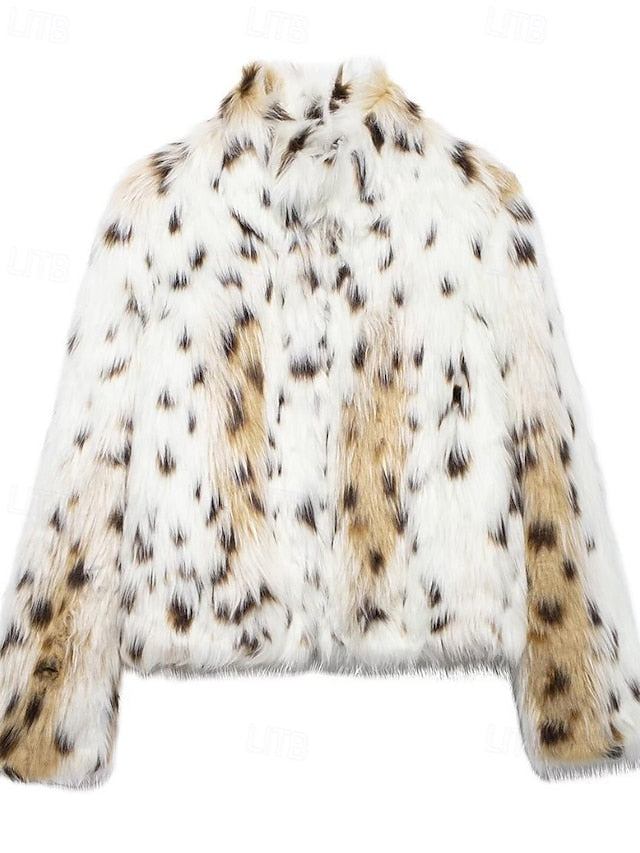 Leathers Fur Coat Warm Furs Comfortable Women's Faux