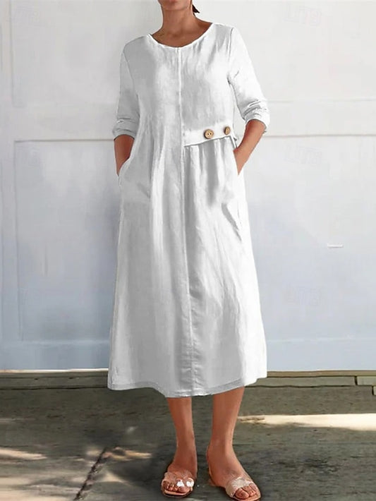 Women's Long Dress Maxi Dress Casual Dress Cotton Linen