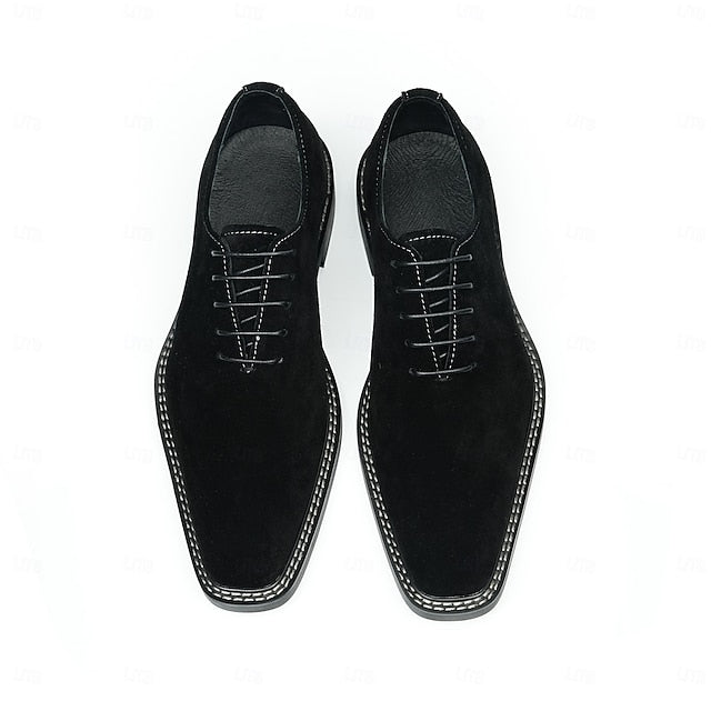 - Leather Suede Cowhide Oxford Genuine Shoes Men's
