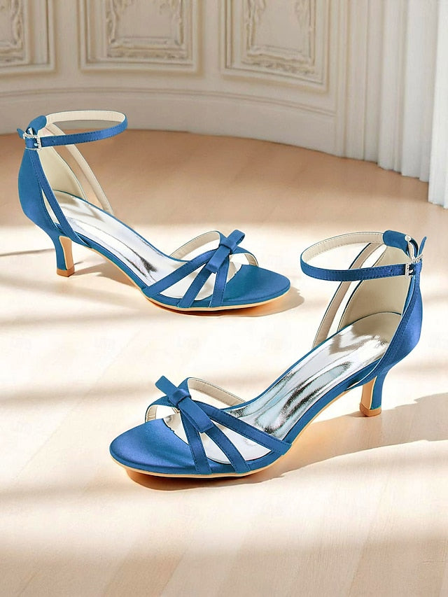 Satin Heel Vintage Green 1950s Women's Strappy Kitten