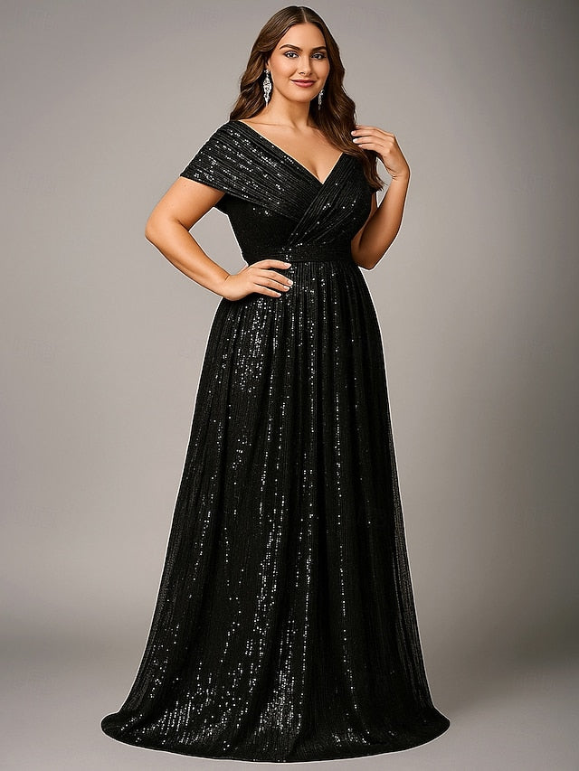 A-Line Floor Length Wedding Guest Dress Formal Dresses Evening