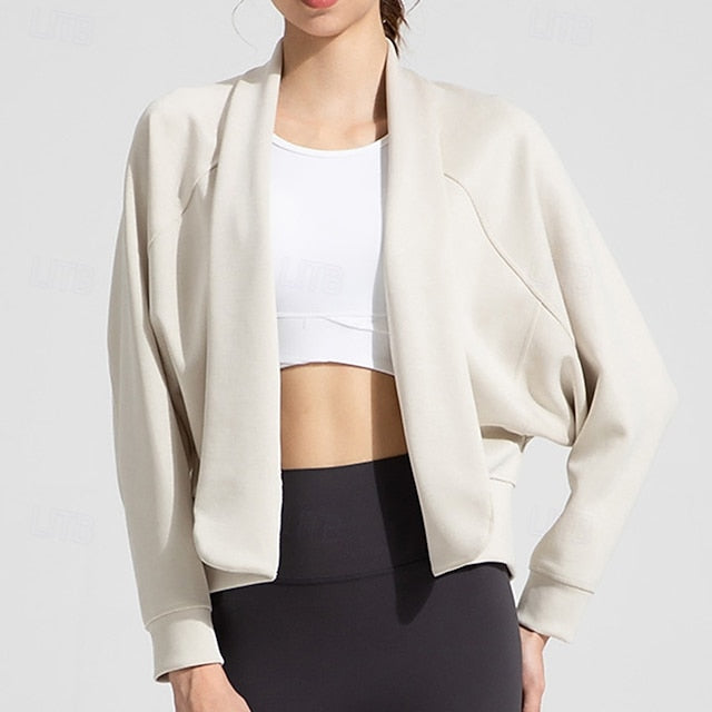 Women's Workout Cardigan Yoga Shawl Breathable Tencel Long
