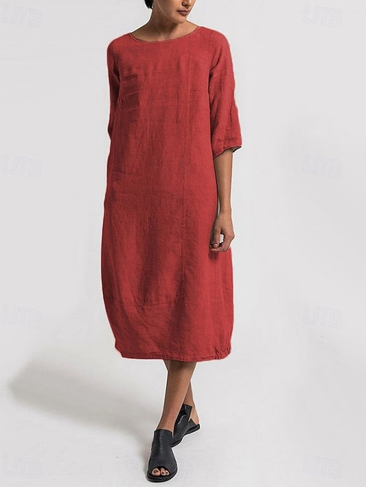 Women's Midi Dress Sundress Shift Dress Vacation Casual