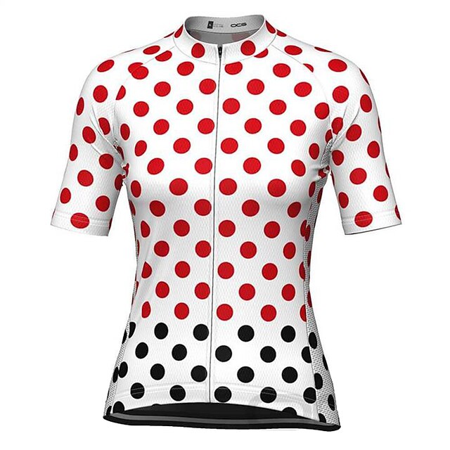 Women's Cycling Jersey Polka Dot Short Sleeve Bike Jersey