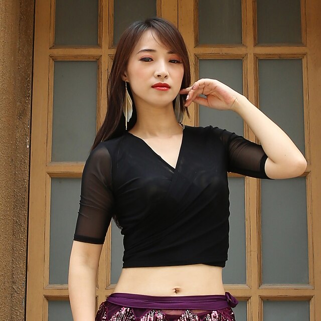 Belly Dance Top Ruching Split Joint Women's Performance