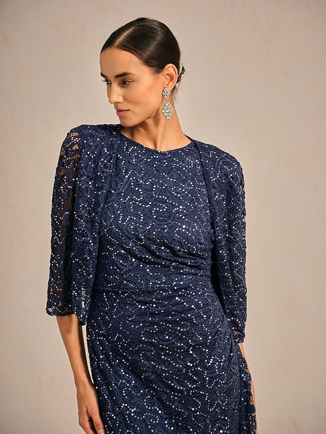 Women's Lace Shirt Elegant Daily Party Crew Neck Light Grey