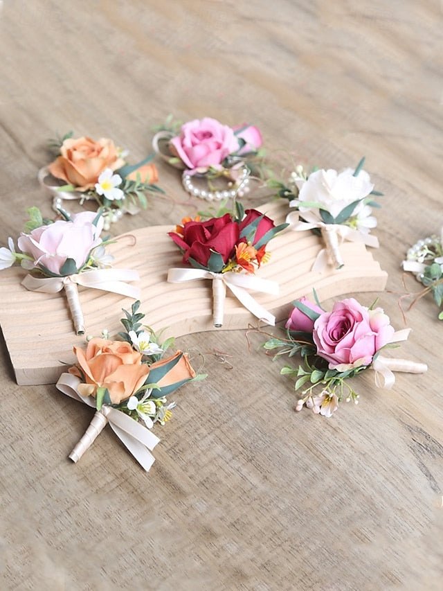 Elegant – Wedding and Wrist Artificial Corsage Boutonniere