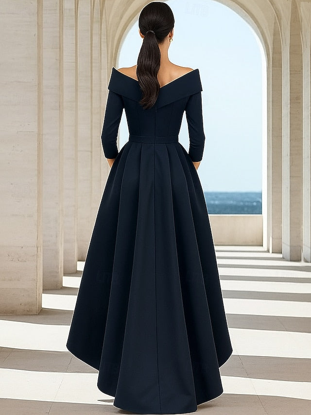 A-Line Floor Length Party Dress Cocktail Dress Wedding Guest