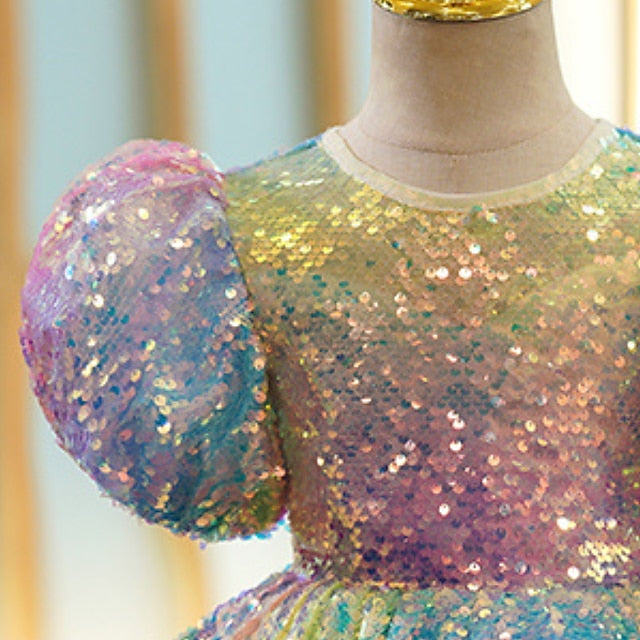 Dress Sleeve Summer Short Girls' Spring 3D Wedding colour