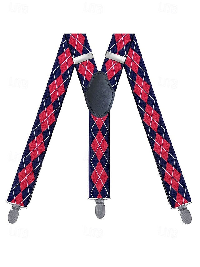 Suspenders Argyle Men's Clip-On Classic – Pattern