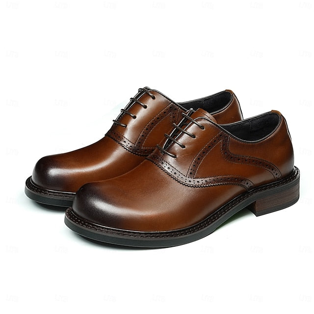 Shoes- First Leather Genuine Men's Layer Oxford