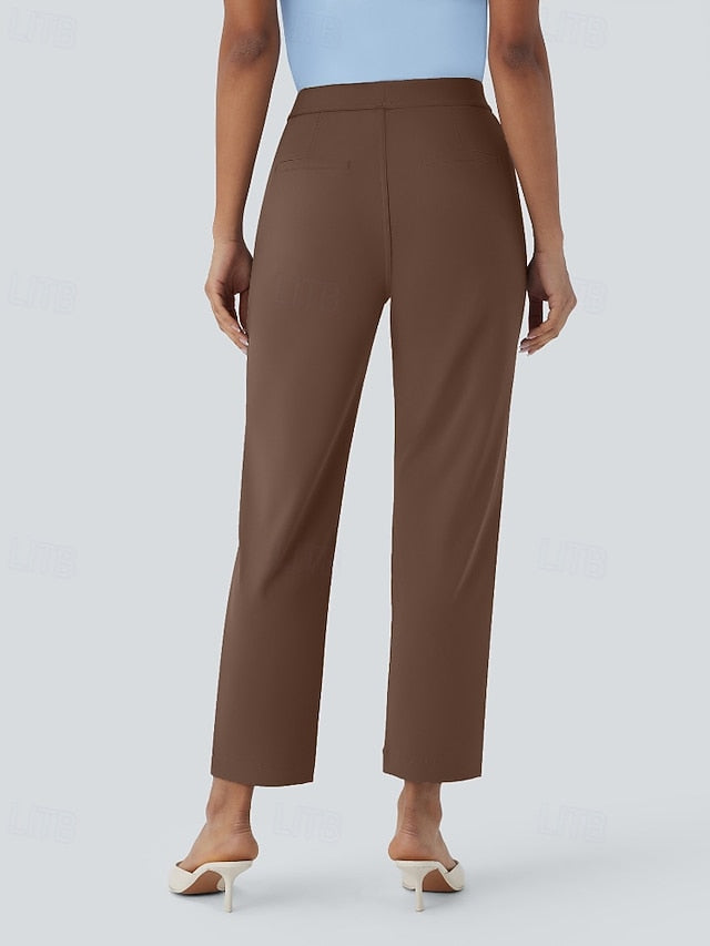 Women's Dress Pants Streetwear Casual Full Length Natural