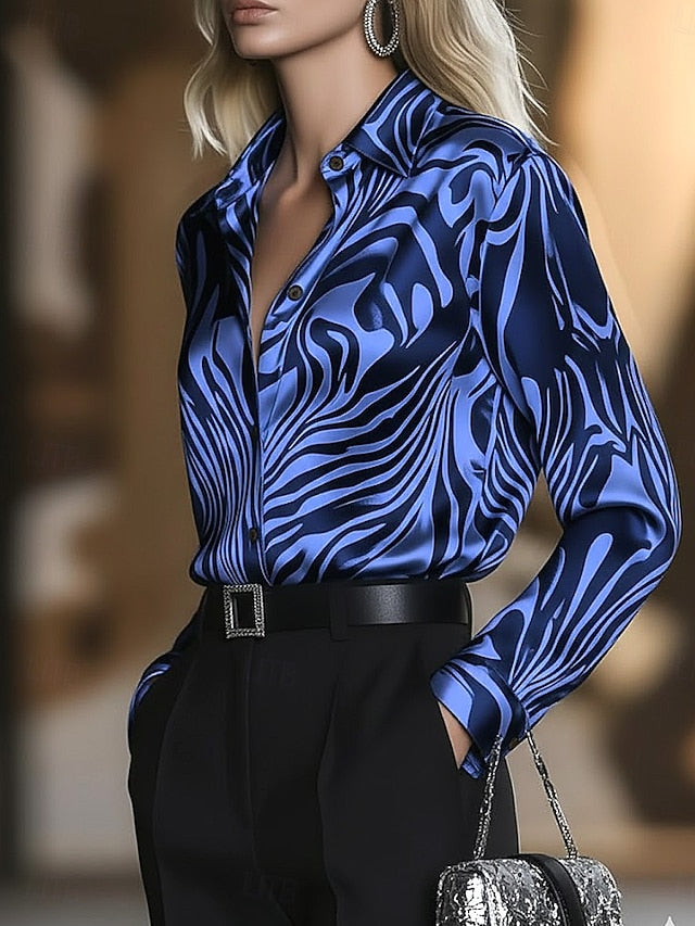 Women's Shirt Graphic Geometric Vintage Stylish Modern Long