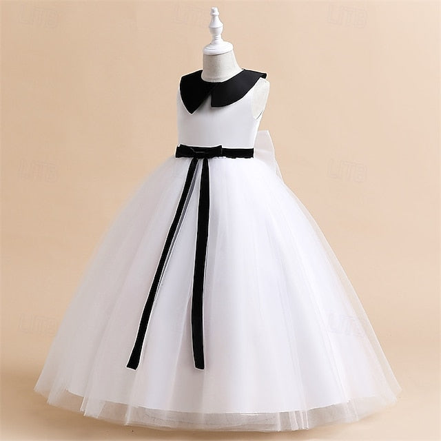 Sleeveless Party Block Kids Color Dress Performance Girls'