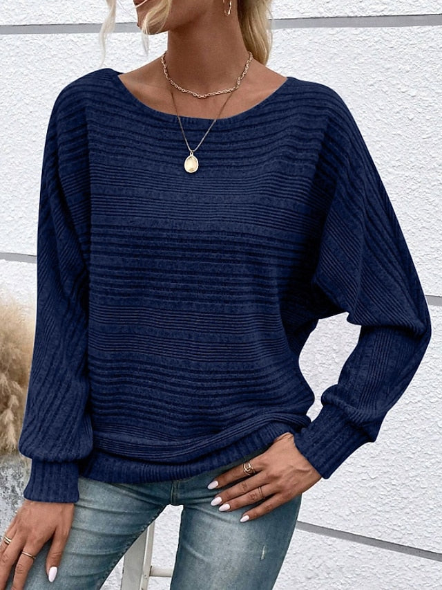 Women's Texture Blouse Blouse Plain Modern Casual Long