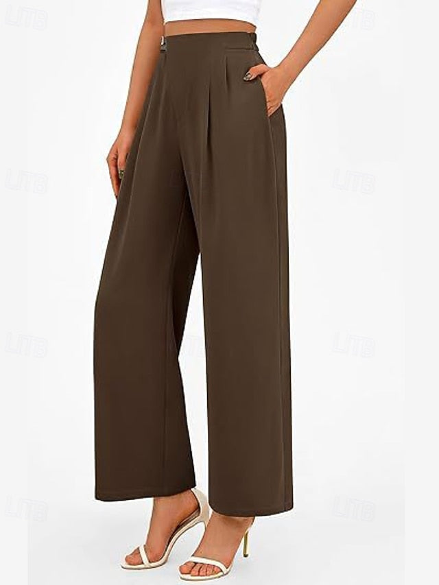 Women's Wide Leg Streetwear Casual Full Length Natural