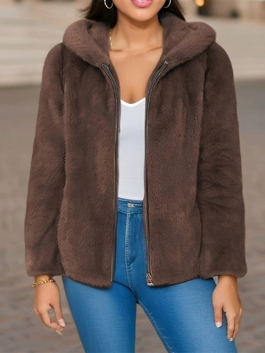 Warm Jacket Pocket Comfortable Zipper Casual Women's