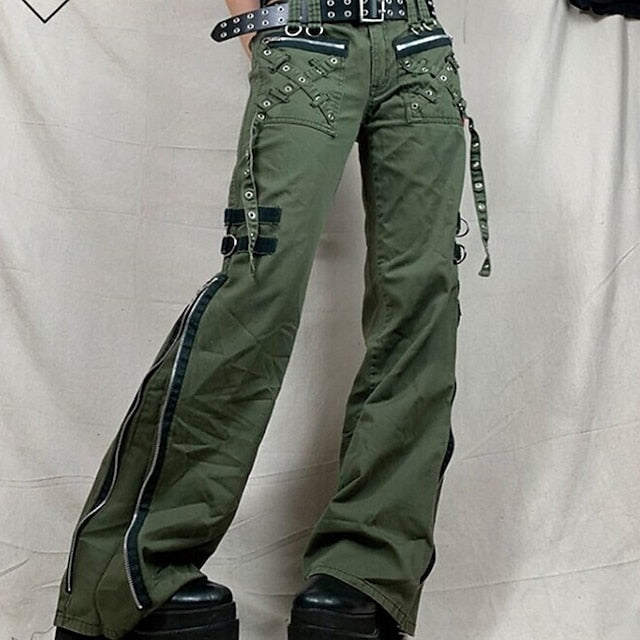 Women's Cargo Pants Fashion Streetwear Full Length Low