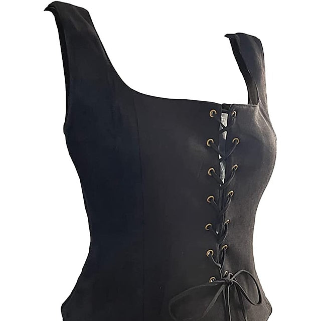 Pirate Viking Retro Vintage Medieval Renaissance Suede Vest