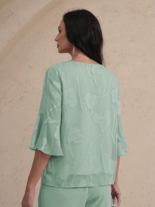 Women's Lace Shirt Blouse Dressy Tops Chiffon Tops
