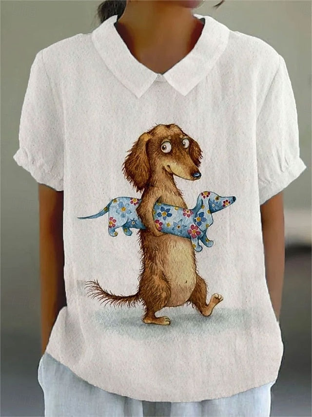 Women's Blouse Print Graphic Animal Daily Stylish Casual