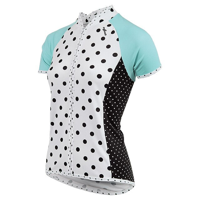 Women's Cycling Jersey Graphic Polka Dot Short Sleeve Bike