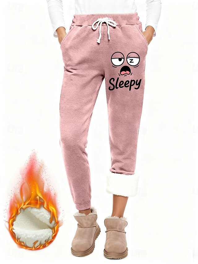Women's Sweatpants Fleece Pants Slacks Vacation Fashion