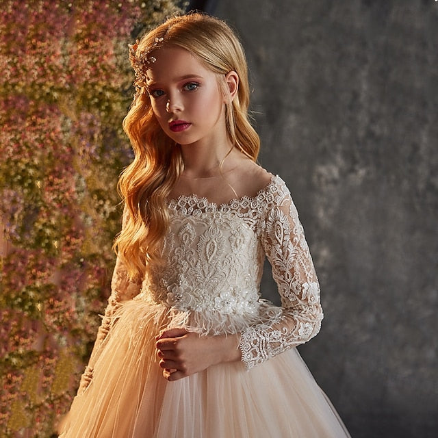 Girls' Girl Flower Dress Party Princess Wedding