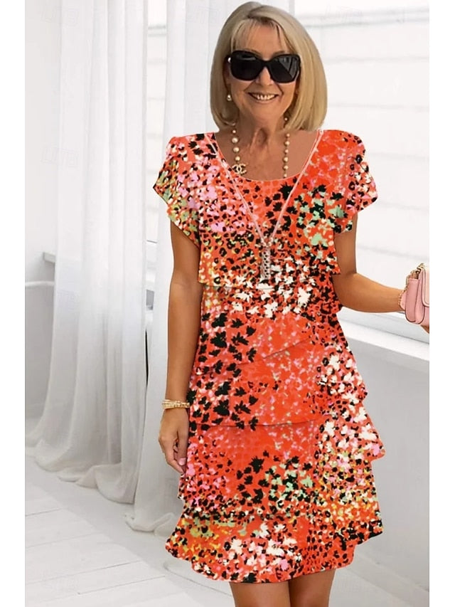 Women's Midi Dress Summer Dress Print Dress Elegant Daily